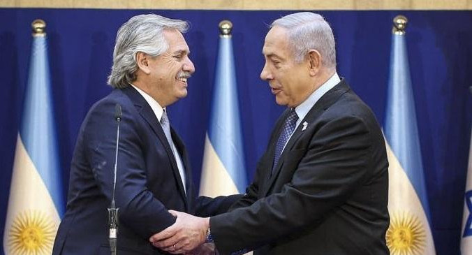 Alberto Fernández y Benjamin Netanyahu, AGENCIA NA