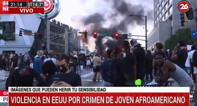 Incidentes en Atlanta, protesta, Estados Unidos, Canal 26