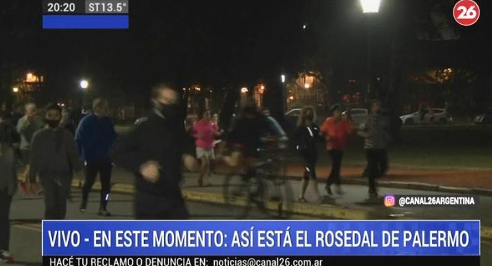 Regreso de los runners a la Ciudad en cuarentena, CANAL 26