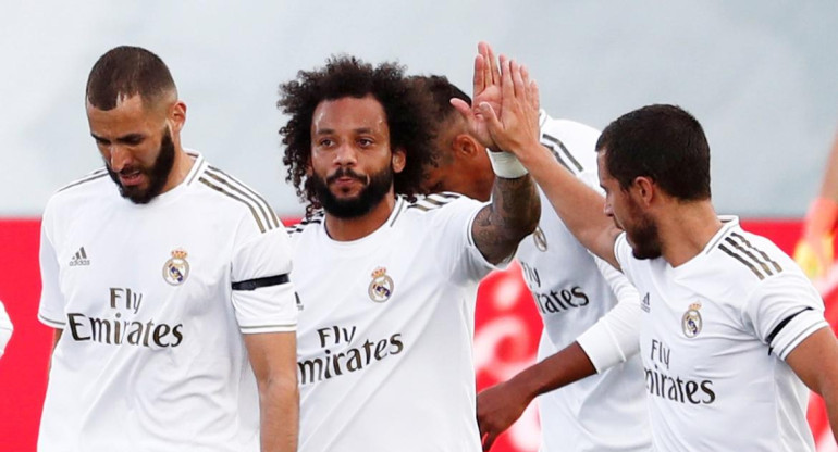 Festejo del Real Madrid ante el Eibar, REUTERS