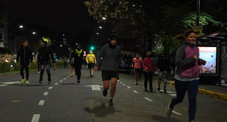 Runners en la Ciudad de Buenos Aires, coronavirus en Argentina