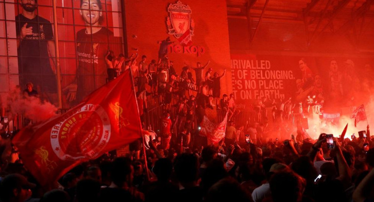 Liverpool, festejos por campeonato, Premier League, Reuters