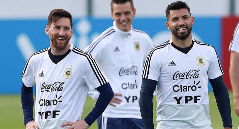 Kun Aguero y Messi