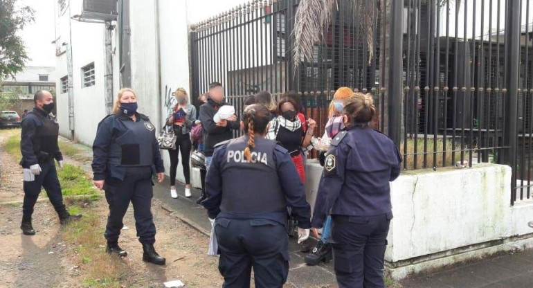 Fiesta clandestina en La Plata, coronavirus, Foto Ministerio de Seguridad