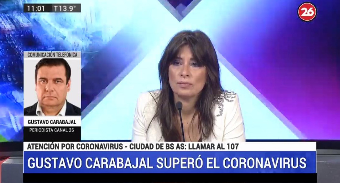 Gustavo Carabajal, diálogo con Canal 26 tras superar el coronavirus 