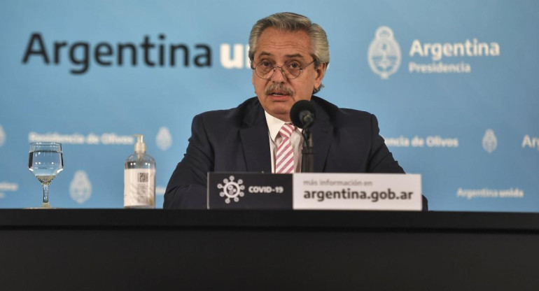 Alberto Fernández, anuncio de producción de vacuna Oxford en Argentina, Agencia NA