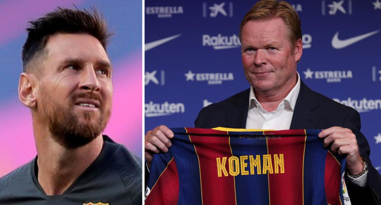 Messi y Koeman, Barcelona, Reuters