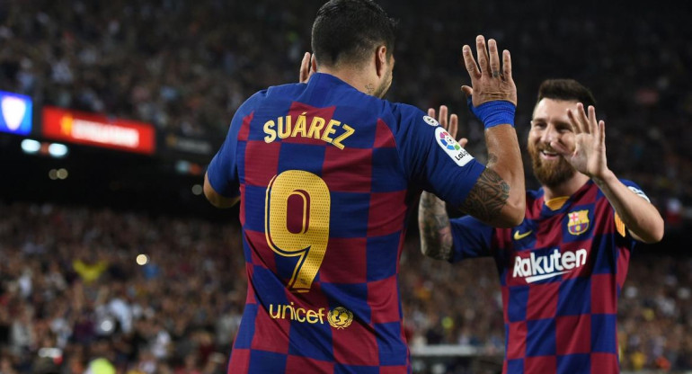 Lionel Messi y Luis Suárez, Barcelona, Agencia NA