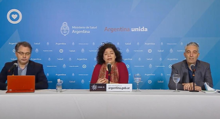 Reporte desde el Ministerio de Salud, coronavirus en Argentina