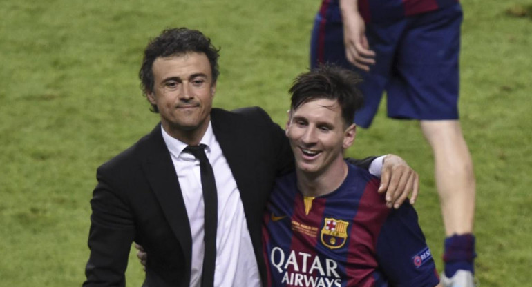 Luis Enrique y Lionel Messi, Barcelona, Agencia NA