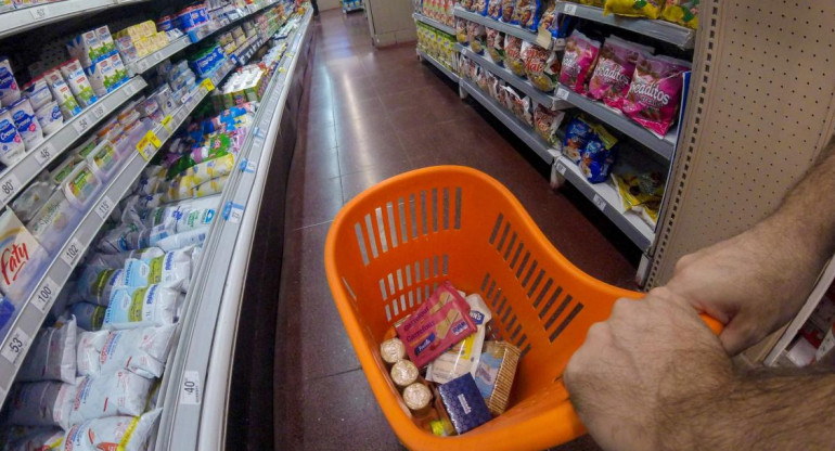 Supermercados, economía argentina, compras