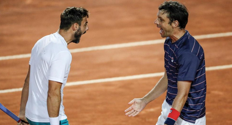 Horacio Zeballos y Marcel Granollers en el dobles del Masters 1000 de Roma
