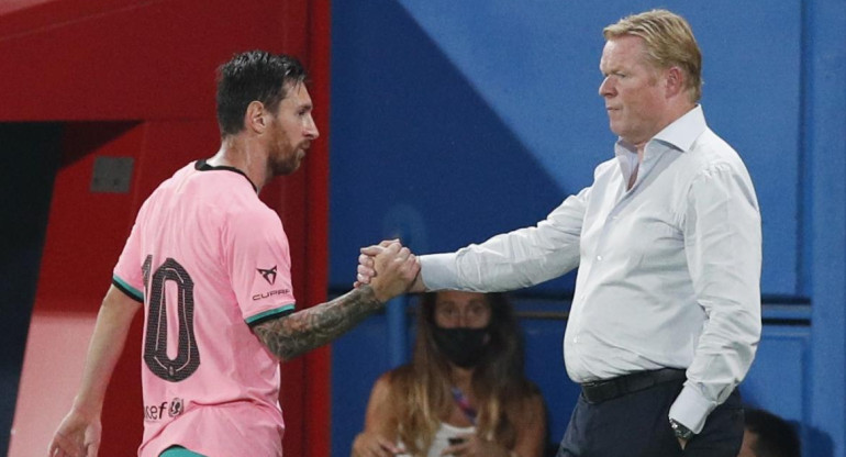 Messi y Koeman, Barcelona, Reuters