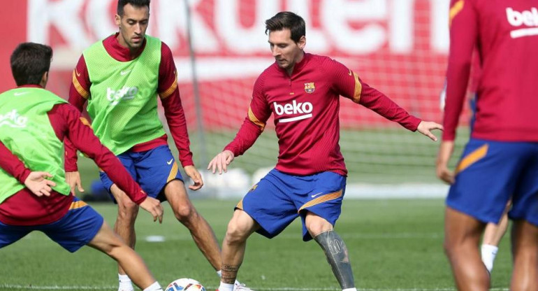 Lionel Messi, entrenamiento, Barcelona, NA