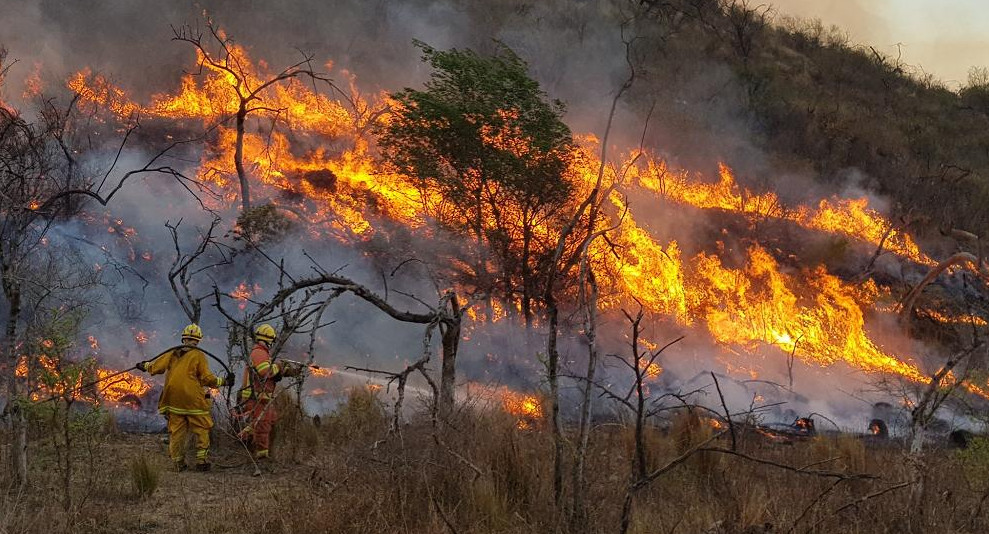 Incendios en Córdoba, quema de pastizales, NA