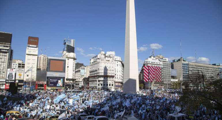 Marcha contra el Gobierno de Alberto Fernández en el Obelisco, NA
