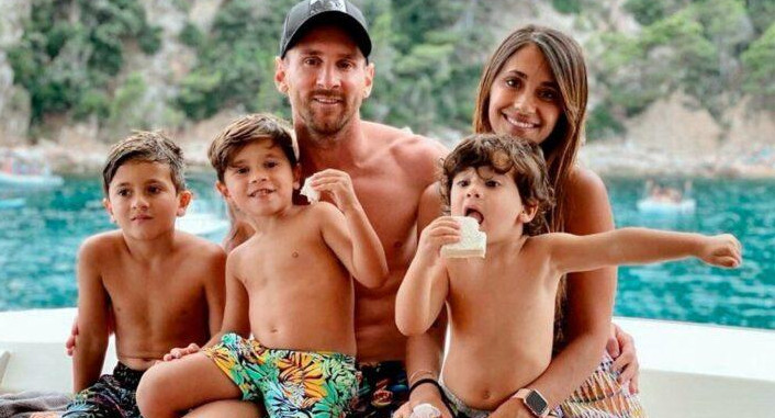 Lionel Messi viajó al Caribe para disfrutar de sus vacaciones en familia. Foto: Instagram.