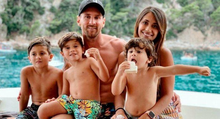 Lionel Messi viajó al Caribe para disfrutar de sus vacaciones en familia. Foto: Instagram.