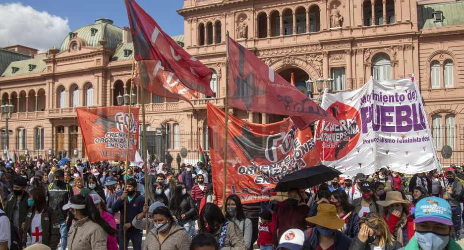 Toma de tierras en Guernica, protesta contra desalojo 29 de octubre de 2020, NA