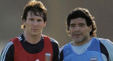 Lionel Messi y Diego Maradona