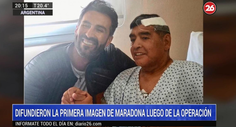 Diego Maradona tras la operación, la primera foto, fue dado de alta