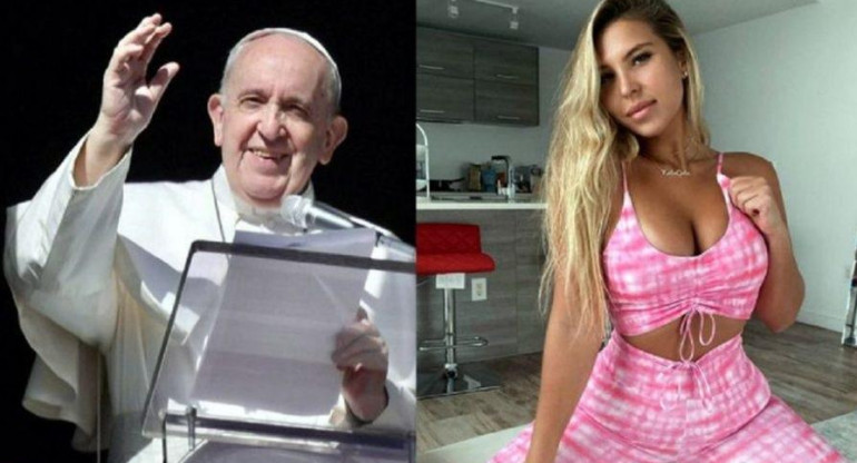 La influencer hot que recibió la bendición del Papa