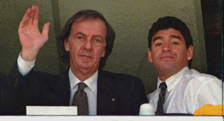 Maradona junto a Menotti