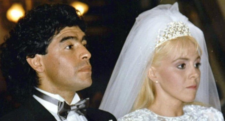 Maradona y Claudia Villafañe casamiento, Reuters