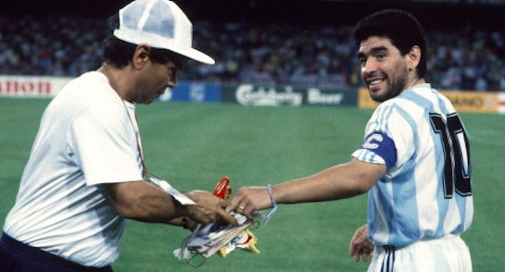 Galíndez y Diego Maradona