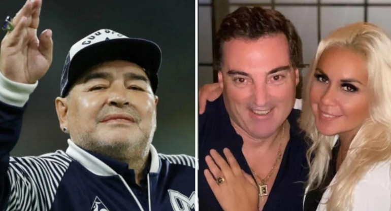 Diego Maradona, Verónica Ojeda y Mario Baudry	