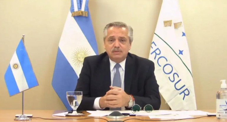 Alberto Fernández, Mercosur, Presidencia pro tempore, Captura YouTube