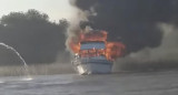 Incendio de crucero en el Río San Antonio