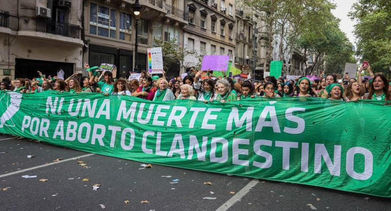 Marcha a favor del aborto en Argentina, mujeres, derechos, Foto NA