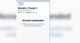 Twitter suspendió la cuenta de Donald Trump