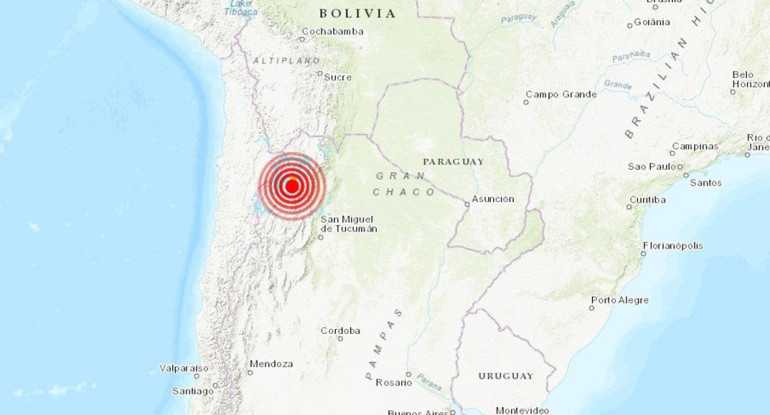 Terremoto en Argentina, Foto: earthquake.usgs.gov