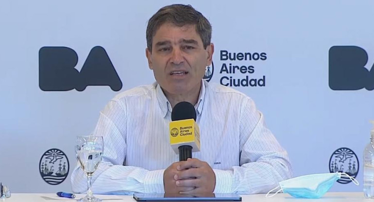 Fernán Quirós, ministerio de salud porteño, captura de video YouTube