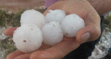 Temporal de granizo en San Rafael, Mendoza.