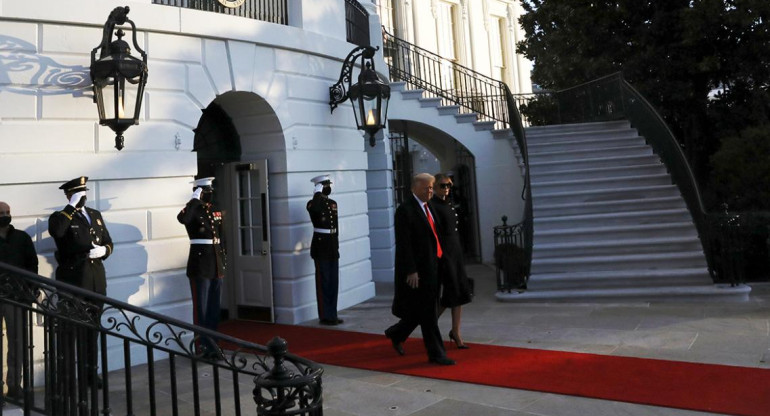 Donald Trump, presidente de Estados Unidos, salida de la Casa Blanca, Reuters