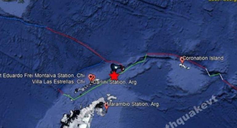 Fuerte sismo de magnitud 7,1 en la escala Richter sacudió la Antártida
