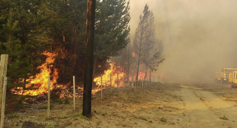 Incendio forestal en El Bolsón, NA