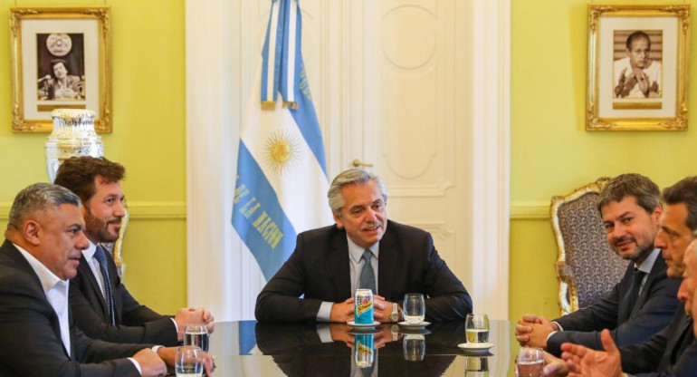Alberto Fernández y Chiqui Tapia, reunión en Casa de Gobierno