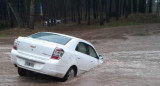 Temporal en Pinamar, fin de semana largo, fotos Twitter