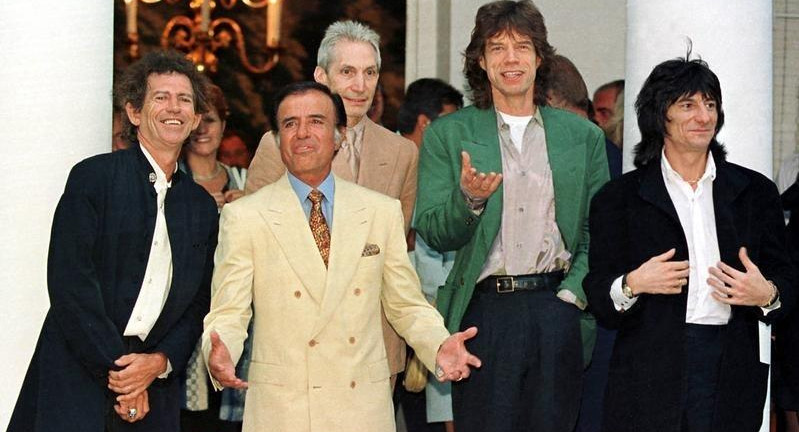 Carlos Menem y los Rollings Stones