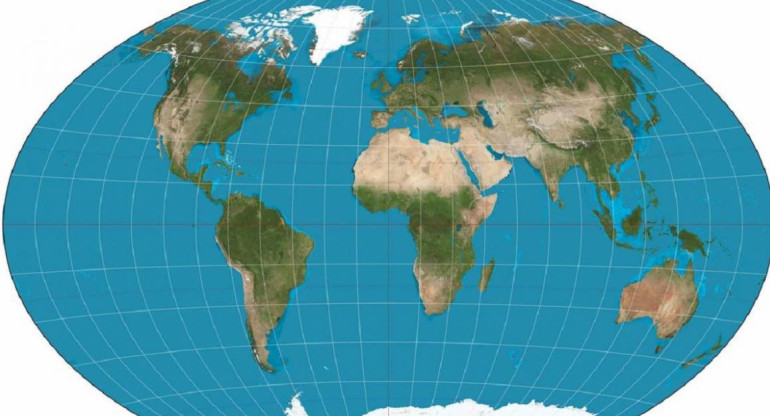 Un mapa en 2D muestra cómo es en verdad el mundo