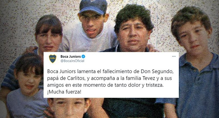 Boca Juniors lamentó la muerte del padre de Carlos Tevez con un comunicado en las redes sociales	