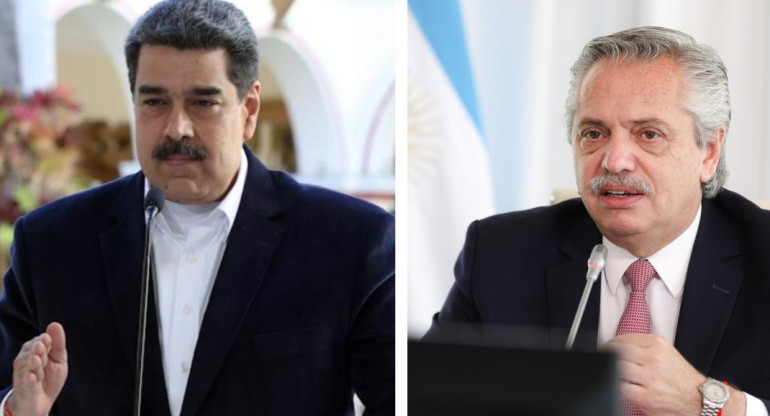 Nicolás Maduro y Alberto Fernández, fotos NA
