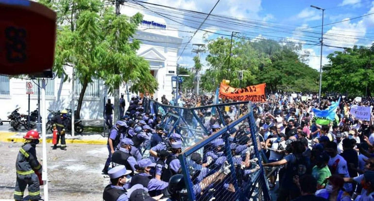 Incidentes en Formosa, protesta, Agencia NA