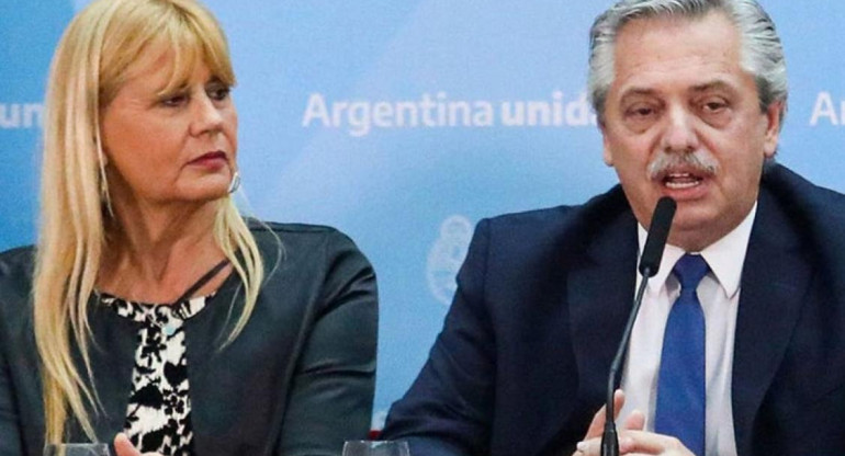 Alberto Fernández y Marcela Losardo, Ministra de Justicia.