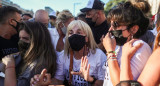 Claudia Villafañe, Dalma y Gianinna Maradona en la marcha por Diego, Reuters.