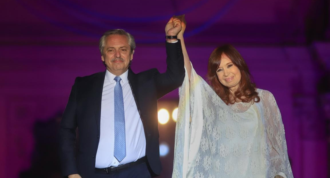Alberto Fernández y Cristina Kirchner, NA.